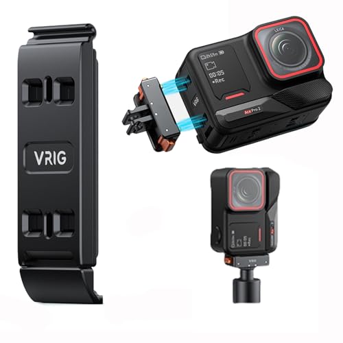 Hesupy per Insta360 Ace Pro 2 Piastra di copertura della batteria Adattatore a sgancio rapido per riprese verticali, 2-in-1 in lega di alluminio adattatore di montaggio verticale per staffa di