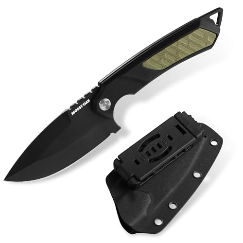 Image of Mossy Oak 8 Inch Fixed Blade Knife with Kydex Sheath, D2 Steel Full Tang Outdoor Camping Knife, G10 Handle for Bushcraft, Survival, Camping, Hiking