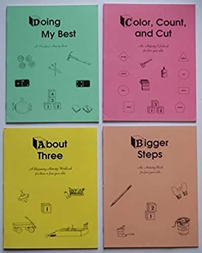 Rod and Staff Homeschool Preschool Activity Workbooks- Set of 4 (for 3 & 4 Year Old Children)