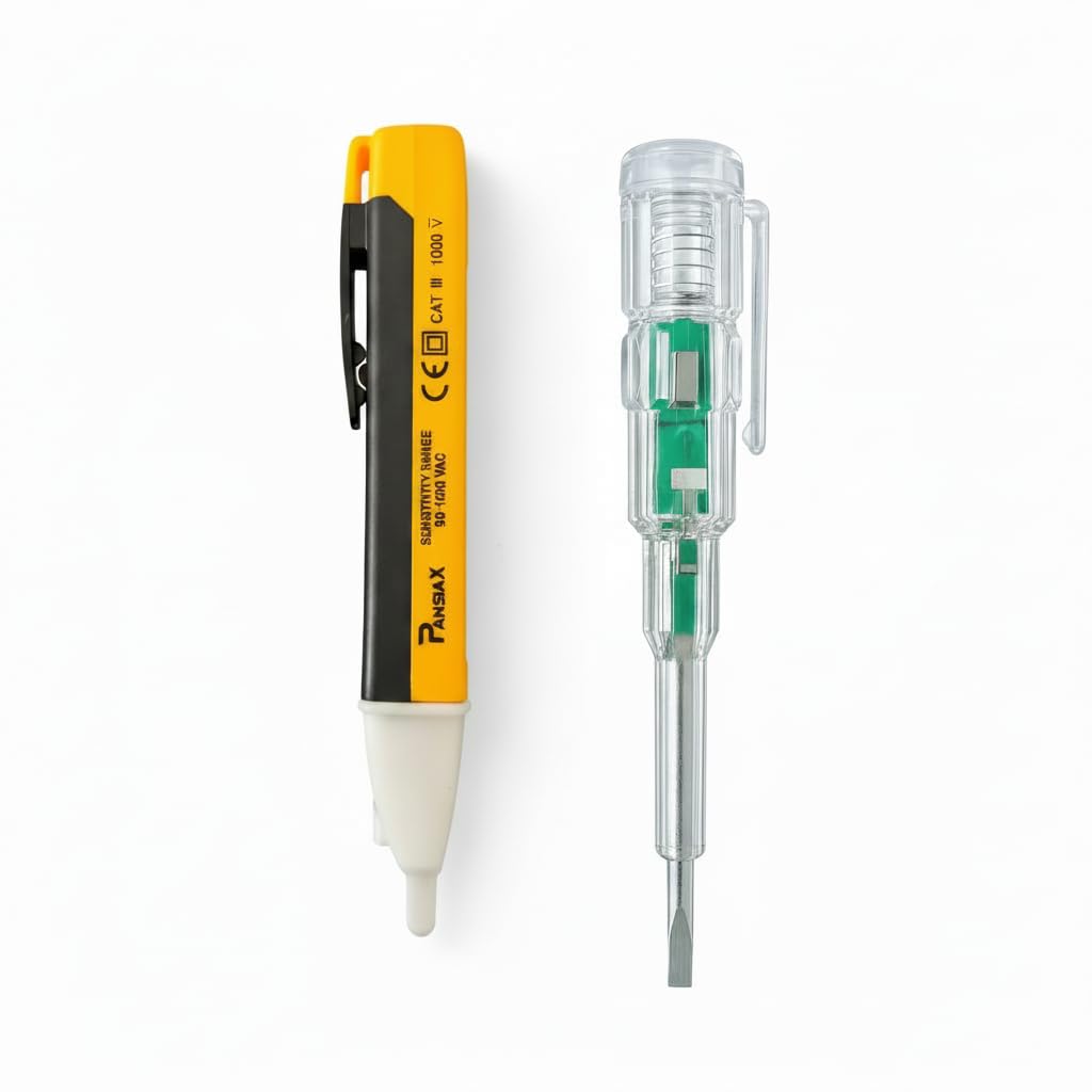 Combo Pack Non-Contact Voltage Tester Pen and Screwdriver Current Tester, for Home Wiring, Circuit Testing, 2 AAA Batteries Included-image-13