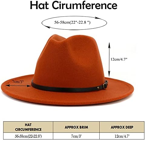 Belt Buckle Felt Panama Hat 