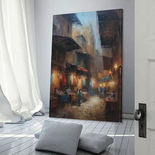 Tableau Marrakech Art pour salon | Décoration murale moderne 30x45 cm