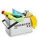 Produktbild Livivo Aufbewahrungsbox aus emailliertem Metall, Grau / Weiß Housekeeping Caddy