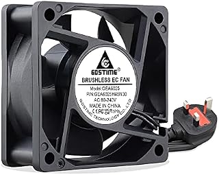 GDSTIME EC AC 220V Fan 60mm Fan 240V Fan 60mm Case Fan 60 x 25mm Axial Fan 4500RPM Brushless Cooling Fan For Workstation Server Ventilation Exhaust Fan Replacement