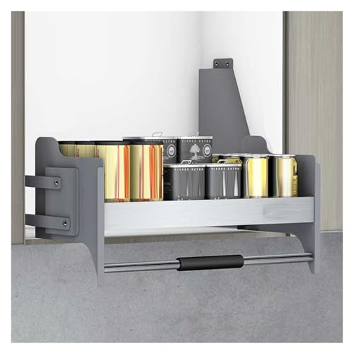 1 Tier Pull Down Spice Rack, Heavy Duty Shelf Organizer, for Kitchen Upper Cabinet,for(360-370mm)