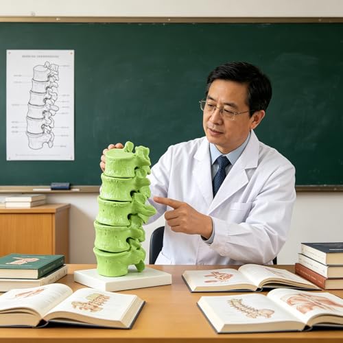 Herramienta de demostración de osteopatía con modelo lumbar desmontable 7