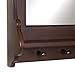 SEI Furniture Chelmsford Entryway Hooks & Shelves Wall Mirror, Brown