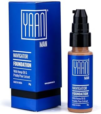 Yaan Man Cream Foundation, 30g | Light Weight, Invisible Make-up for Men | For Natural, Even and a Uniform Look | For All Skin Types (Medium)