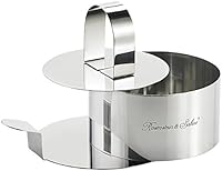 Rosenstein & Söhne Servierring: Dessert-/Speisering 3-tlg., mit Heber und Stampfer (Anrichtering, Servierringe Edelstahl, Tortenring)