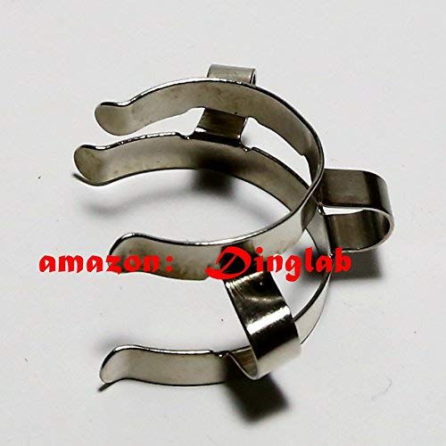 Dinglab, Glass Metal Clip For 24/40 Standard Taper Joint,Standard Keck,Laboratory Lab Clamp Clip,Keck Clip,24# Standard Conical Interface Clip,24/29,10Pc #TOP3