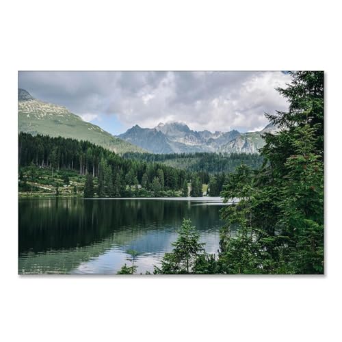 Toile de nature avec lac et forêt pour créer un havre de paix dans votre chambre