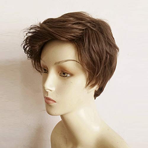FAKEME 1 Pc Homem Homens Masculino Desgaste Diário Cabelo Resistente Ao Calor Peruca Completa Cospla