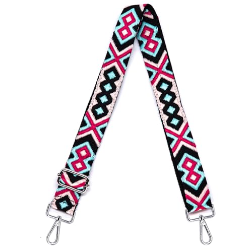Image of S&loyoe Purse Straps Replacement Crossbody Bag Strap Adjustable Wide Guitar Straps for Handbags 1.5inch (Diamond 01 silver), Large