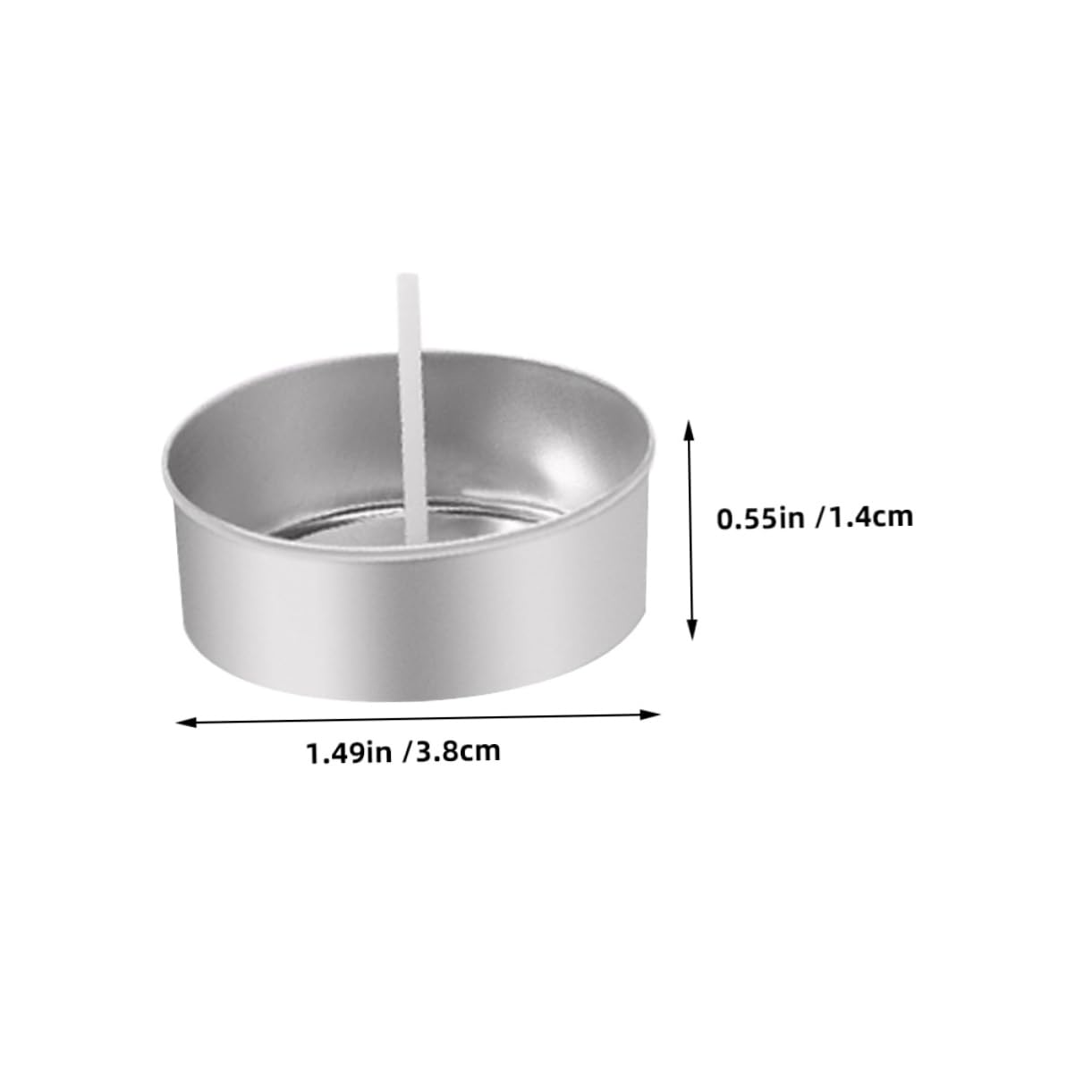 Housoutil 1Set Candle Making Kit of Aluminum Candle Cups Wicks Sturdy Wick Holders for Tealight Candles for Crafting Decoration Homes Hotels and Restaurants