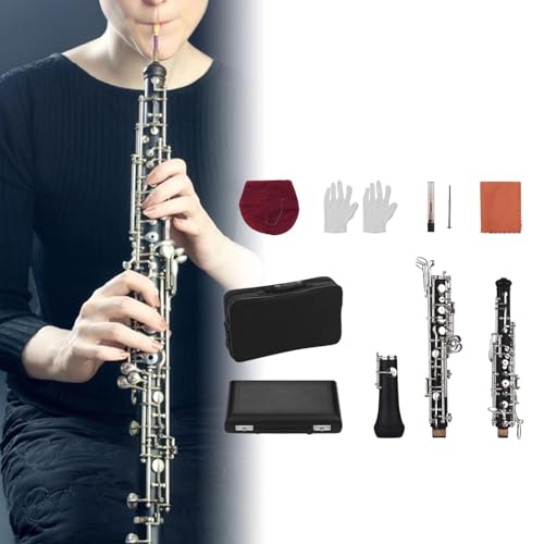 Garende C Key Oboe with 22 Keys, Portable Woodwind Instrument and Carrying Bag for Musicians
