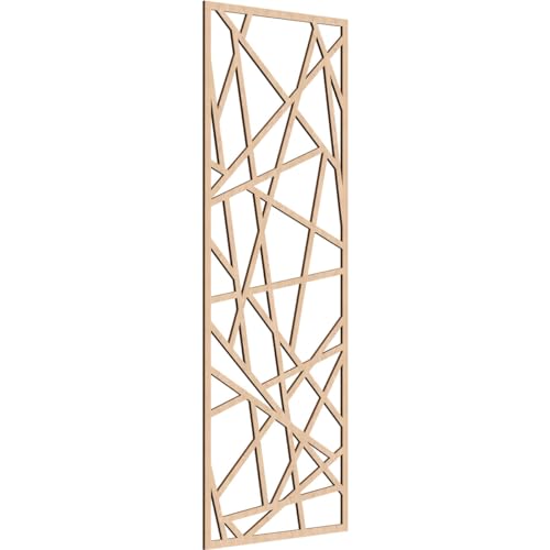 Image of Conway Decorative Pierced Fretwork Wood Wall Panels, 33 3 /8 inchW x 84 3 /8 inchH x 3 /8 inchT, Red Oak