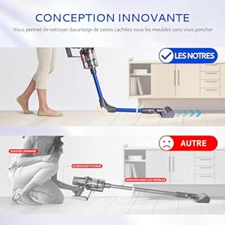 Tubo telescopico pieghevole V7-V11 aspirapolvere senza fili, tubo in alluminio a sgancio rapido migliorato per la pulizia sotto il letto, tavolo da divano (blu)