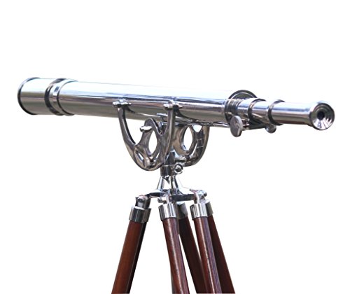 Télescopio Vintage con Trípode de Madera Ajustable 65" miniatura 7