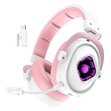Sades, cuffie da gioco wireless 7.1 Surround 90H rosa per PS5 PC Switch