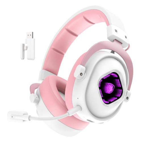 SADES Wireless Gaming Headset 7.1 Surround 90H Pink for PS5