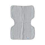 Little Unicorn Cotton Muslin Burp Cloth - Grey Stripe