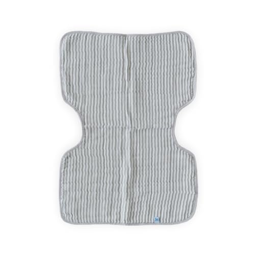 Little Unicorn Ultra-Absorbent Premium Burp Cloth | Soft on Baby's Skin | Larger Size | Ergonomic Design (Grey Stripe)