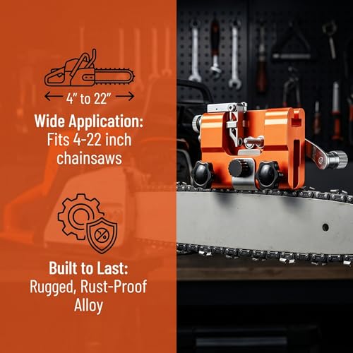 Klampero Manual Chainsaw Sharpener with 7 Stones
