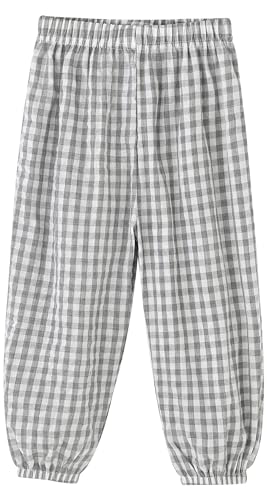 Image of BINIDUCKLING Toddler Pull Up Loose Gingham Girls Pants