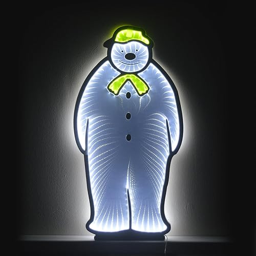 YöL 60cm Infinity LED Colourful Christmas The Snowman With Base Xmas Light-up Decoration Festive Party