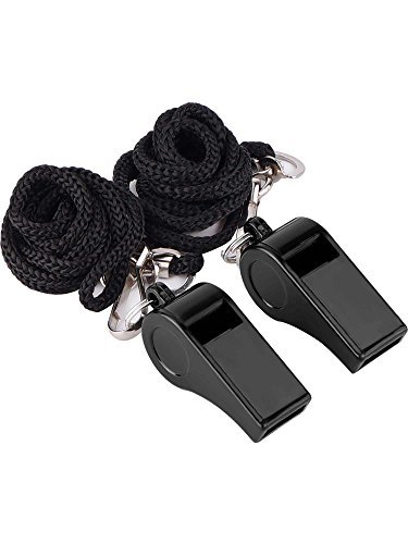 Mudder 2 Pack Plastic Sports Coach Whistles With Lanyard (2 Pack) #TOP12