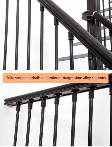 Rambarde alu massif pivotante pour rénover un escalier de séjour