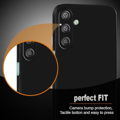 Image of Back Cover for Samsung Galaxy F15 5G / M15 5G | Full Camera Protection | Premium Liquid Silicon Case | Flexible Bumper Case for Samsung Galaxy F15 5G / M15 5G (Black)