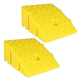 MIVDE 2PCS Car Ramps, 5Inch Driveway Curb Ramps, Plastic Car Ramp with Expansion Bolts, Heavy Duty Vehicle Ramps for Car, Motorcycle, Loading Dock, Truck, Wheelchair, Garage, Sidewalk