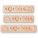 Personalized Name Puzzle Montessori Toys Nursery Decor Customized Puzzle Educational Toy for a 1 Year Old Gifts Kids Name Sign for Nursery Easter Present for Baby