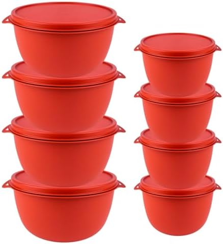 8 Potes Bowl Herméticos com Tampa de Plástico Multiuso BPA FREE c...
