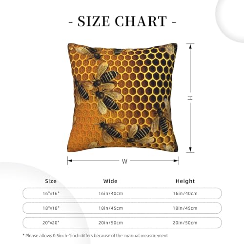 Housse de coussin velours côtelé abeille lavable et douce pour protéger votre canapé - 4