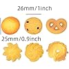 X Hot Popcorn 60Pcs Fake Cookies Mini Fake Cookies Artificial Pastries Food Fake Biscuits Model for DIY Craft Home Kitchen Decor