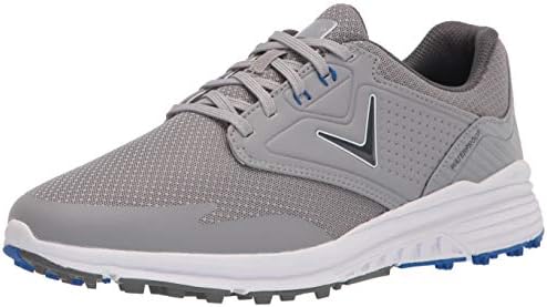 Callaway Men's Solana SL Golf Shoe, Grey/Blue, 9 Wide