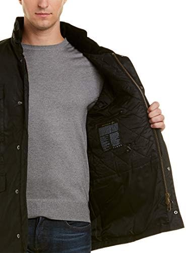Barbour Mens Sapper Wax Jacket, M, Black