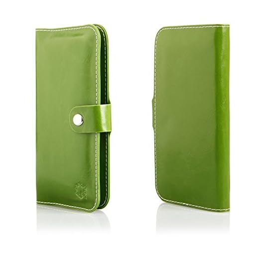 MOELECTRONIX HQ bokväska GRÖN Klapp skydd skal Wallet Flip Case etui passar för Samsung Galaxy Core Plus SM-G350