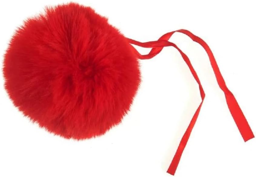 Trimits Faux Fur Pom Pom Large 11cm Assorted Colours Brown Tip