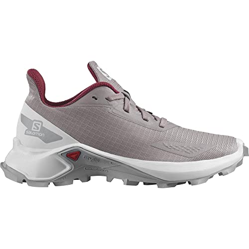 Salomon Alphacross Blast (Little Kid/Big Kid) Quail/White/Pearl Blue 7 Big Kid M #TOP4