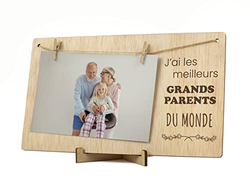CONTRAXT Cadre photo Cadeau grands-parents. Cadeau Cadre photo support pele mele Porte acroche...