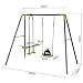 HOMCOM Set de Columpio Infantil al Aire Libre con Columpio y Planeador...