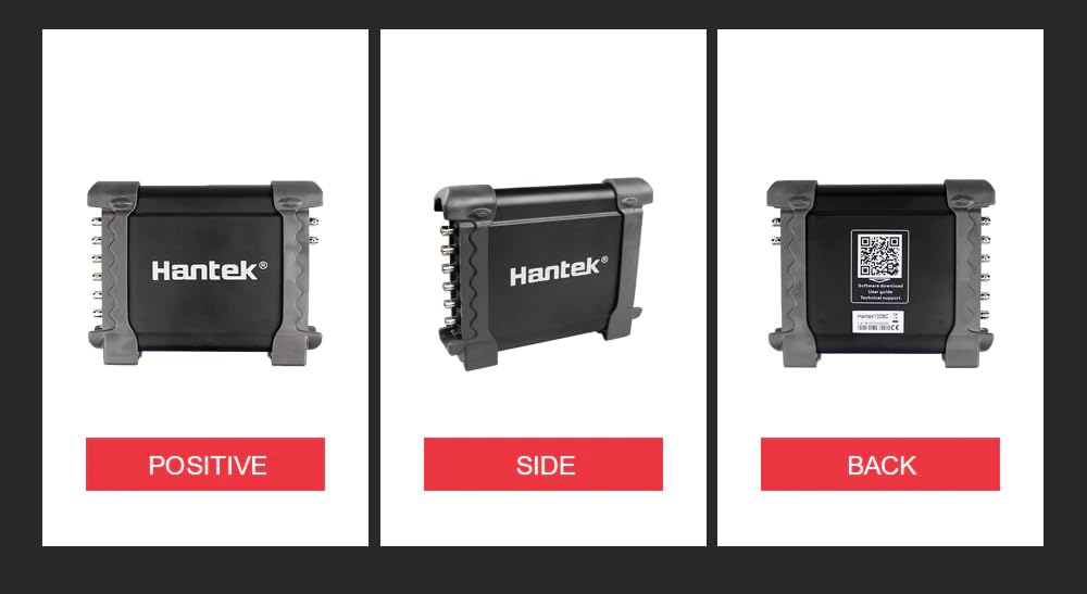 Hantek Oscilloscope Hantek1008A/1008B/1008C PC USB virtual Oscilloscope 8CH Automotive Diagnostic Auto Scope/DAQ Generator 2.4MSa/s 4K Depth(Hantek1008B)