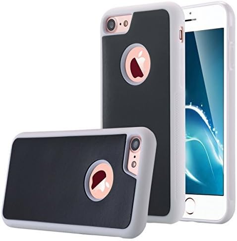Gravity Case GOAT CASE Selfie Case for iPhone 7, Nano Suction Stick to Glass, Tile, Car GPS, Most Smooth Surface - (Black on White)