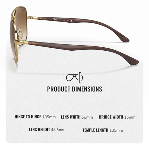 Ray-Ban RB3683 Square Shaped Sunglasses for Men & Women with Official RAYBAN Eyewear Kit4