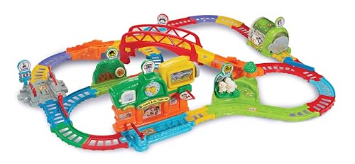 VTech Toot-Toot Drivers Learn & Go Train Set Track Set with Motorised Vehicle 19 Play Pieces with 4 Layouts Interactive Toddler Toy For Ages 12 Months 2 3 4+ Years English Version