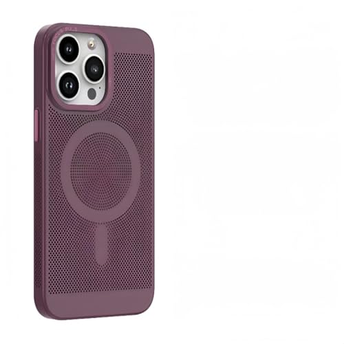 Coque magnétique iPhone 13 Pro rouge vin, protection antichoc pour le quotidien