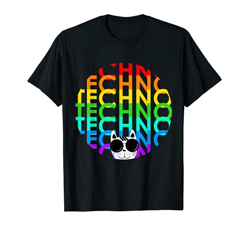 Techno Cat Dub Step Electro Music Synthesizer T-Shirt